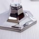 Duo of candlesticks in lucite and silver metal
