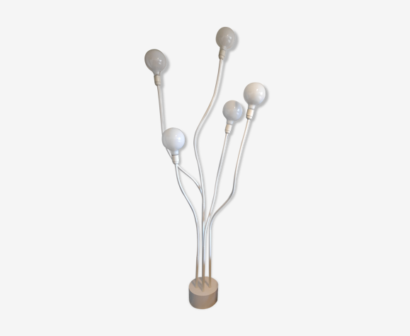 lampadaire blanc design 5 feux sur bras articulés