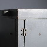 Vintage industrial furniture in wood and metal, Italy, 1960s, original