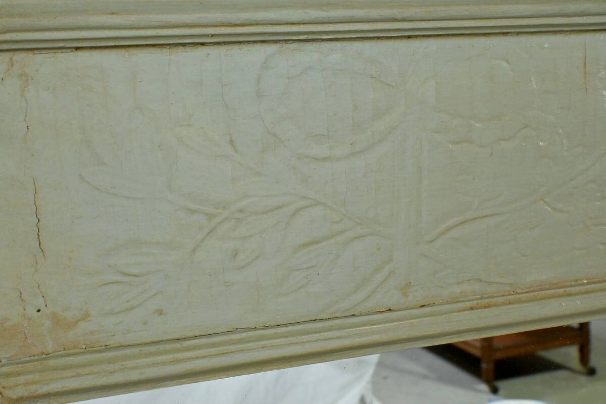 Painted wooden trumeau mirror, Louis XV style – first part of the 20th century