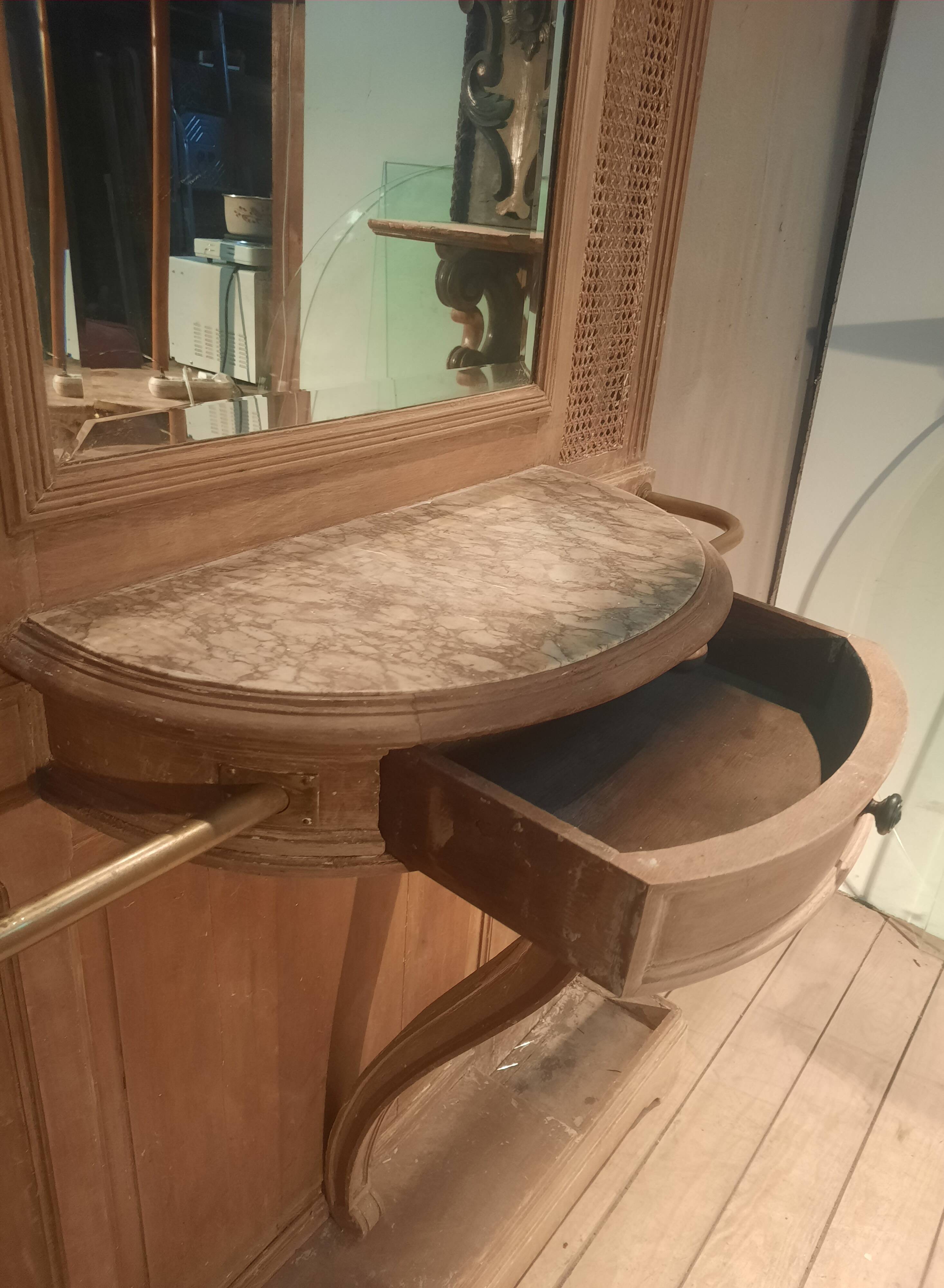 Coat rack "1900" in caning