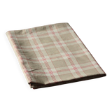 Vintage Red Beige Checkered Tablecloth