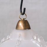Paire de suspensions vintage en verre « Ice »