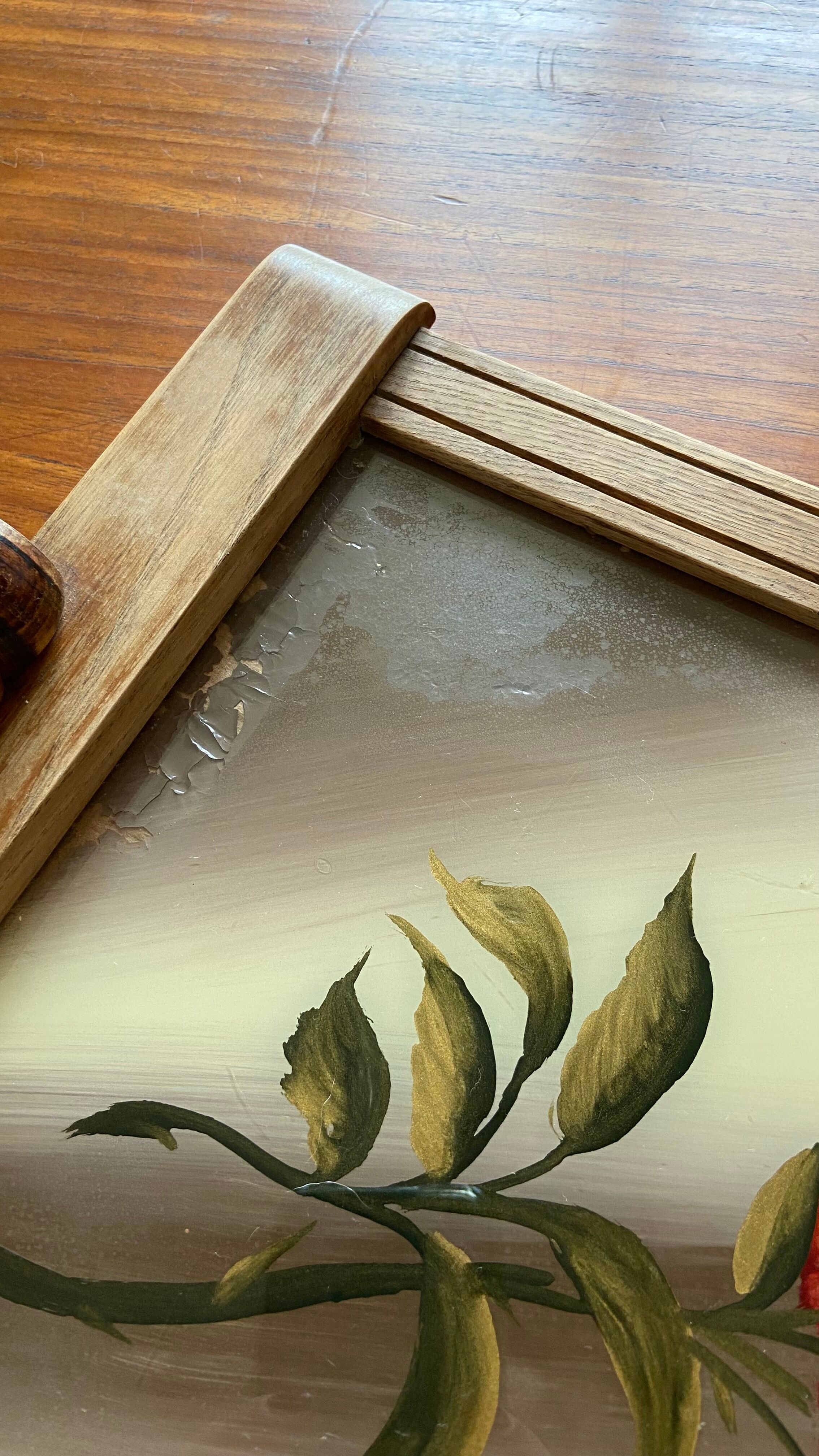 Art deco tray 1930 flowers