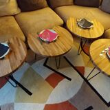 Four-leaf clover solid wood modular coffee tables