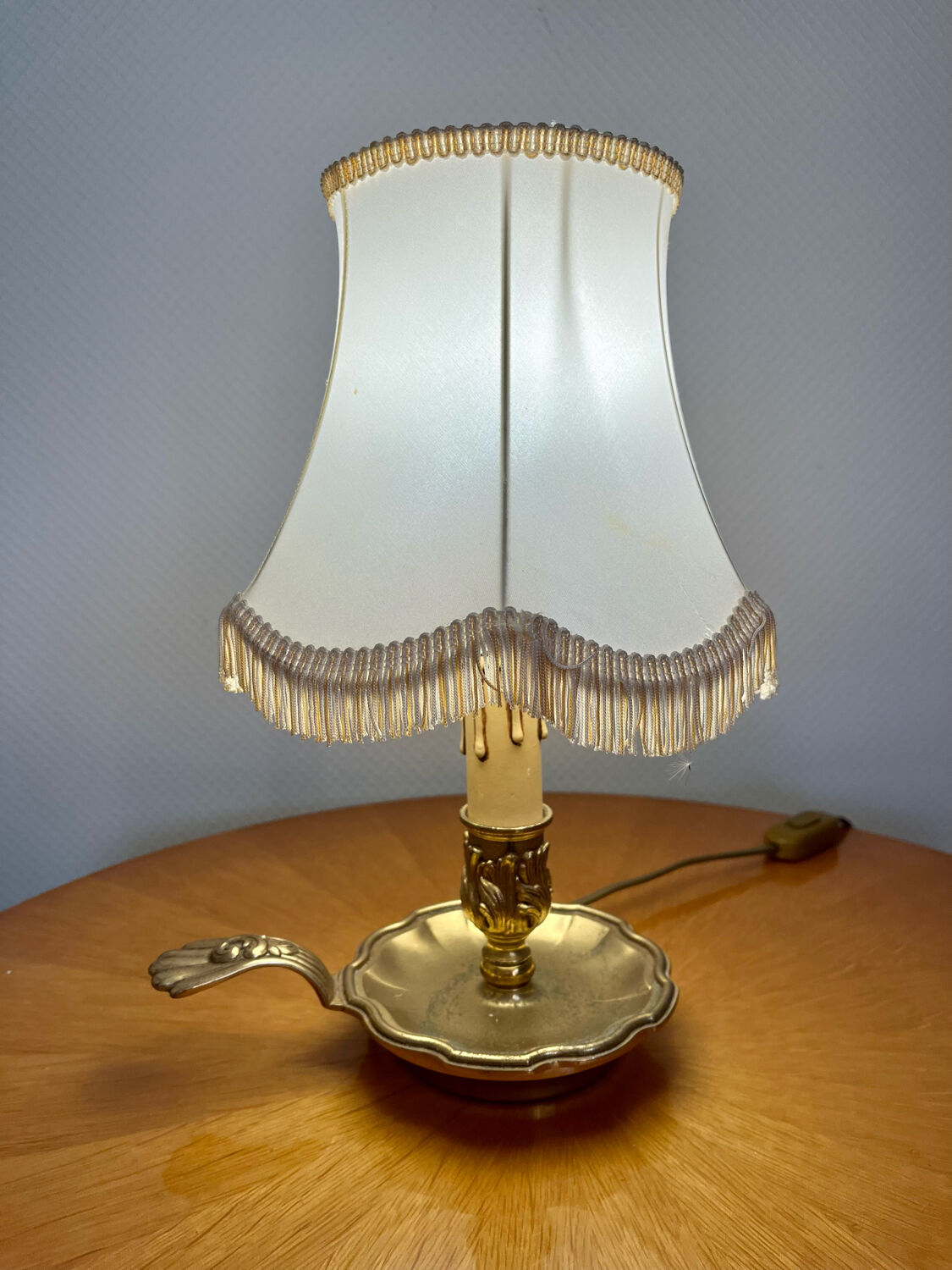 Lampe de chevet en bronze vintage 1960