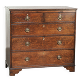 Colourful English 18th century chest of drawers/commode with patina