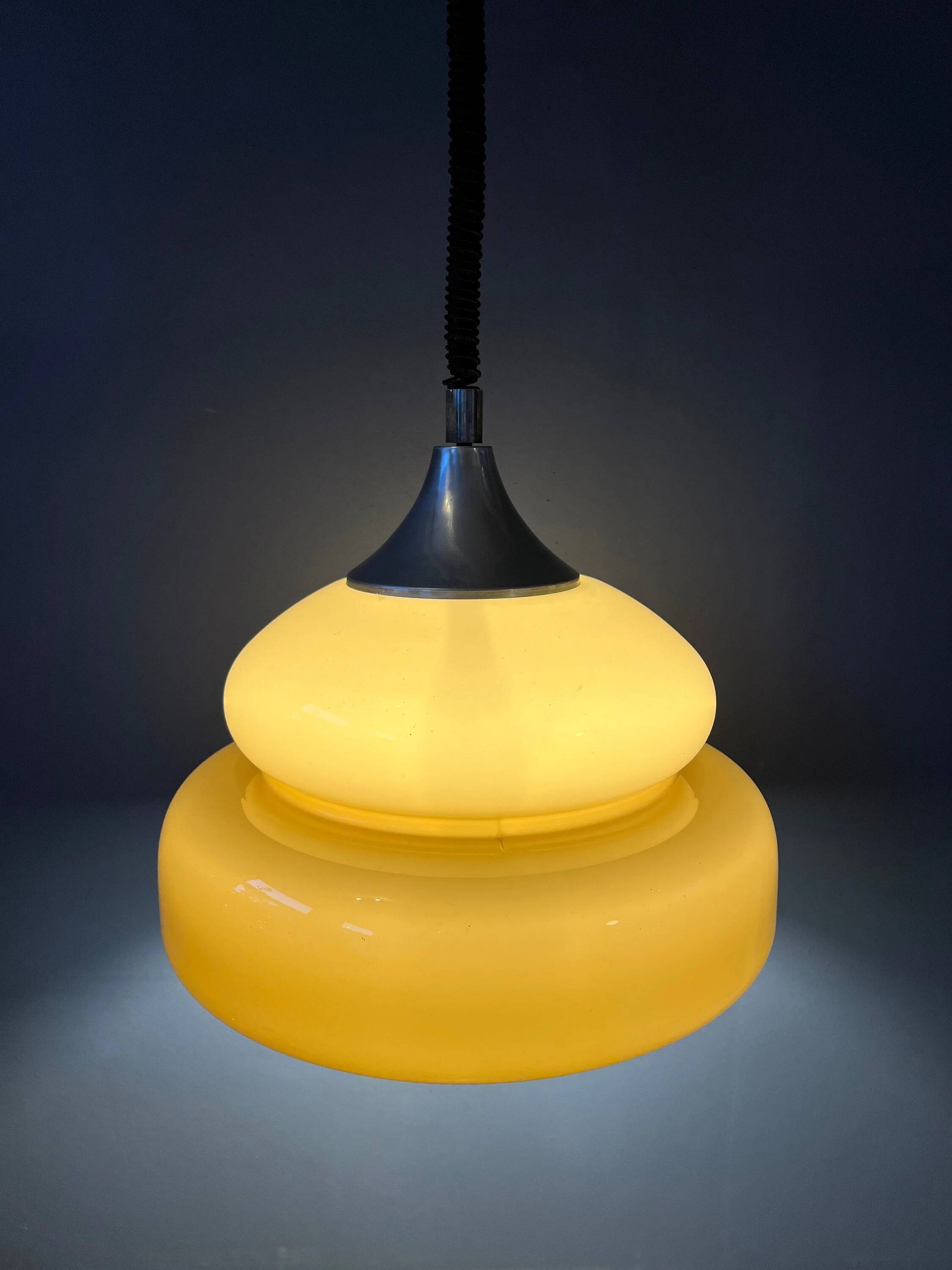 Suspension Mid-Century Space Age - vintage beige luminaire