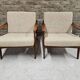Pair of Scandinavian Danish teak armchairs 1960