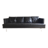 Canapé en cuir noir haut de gamme, Canapé Ligne Roset modèle Stricto Sensu