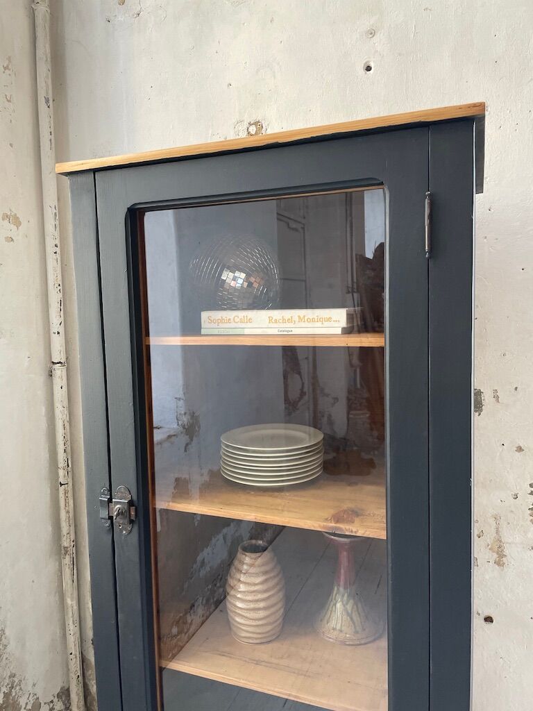 Old black storage window
