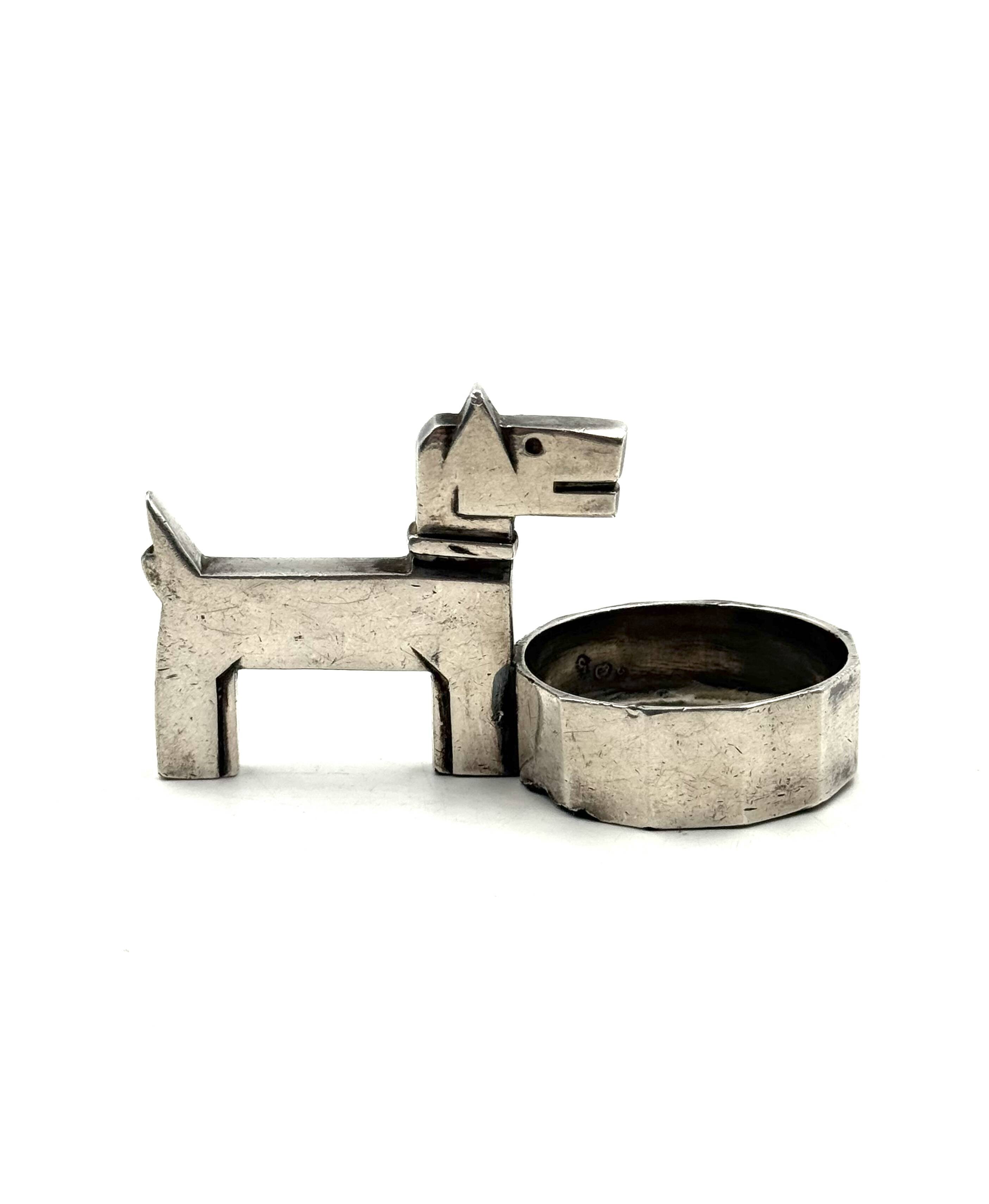 Art Deco silver-plated Ric & Mac small ashtray, Edouard Marcel Sandoz, Gall