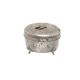 Art Deco sugar bowl, silver-plated brass, Fraget, Poland, 1920s.