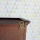 Antique wooden and brass bathroom cabinet 40/50s