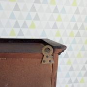 Armoire de toilette ancienne en bois et laiton années 40/50