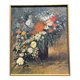 Oil painting on canvas bouquet of flowers signed