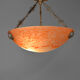 Art Deco pendant lamp in silver bronze, France, circa 1925
