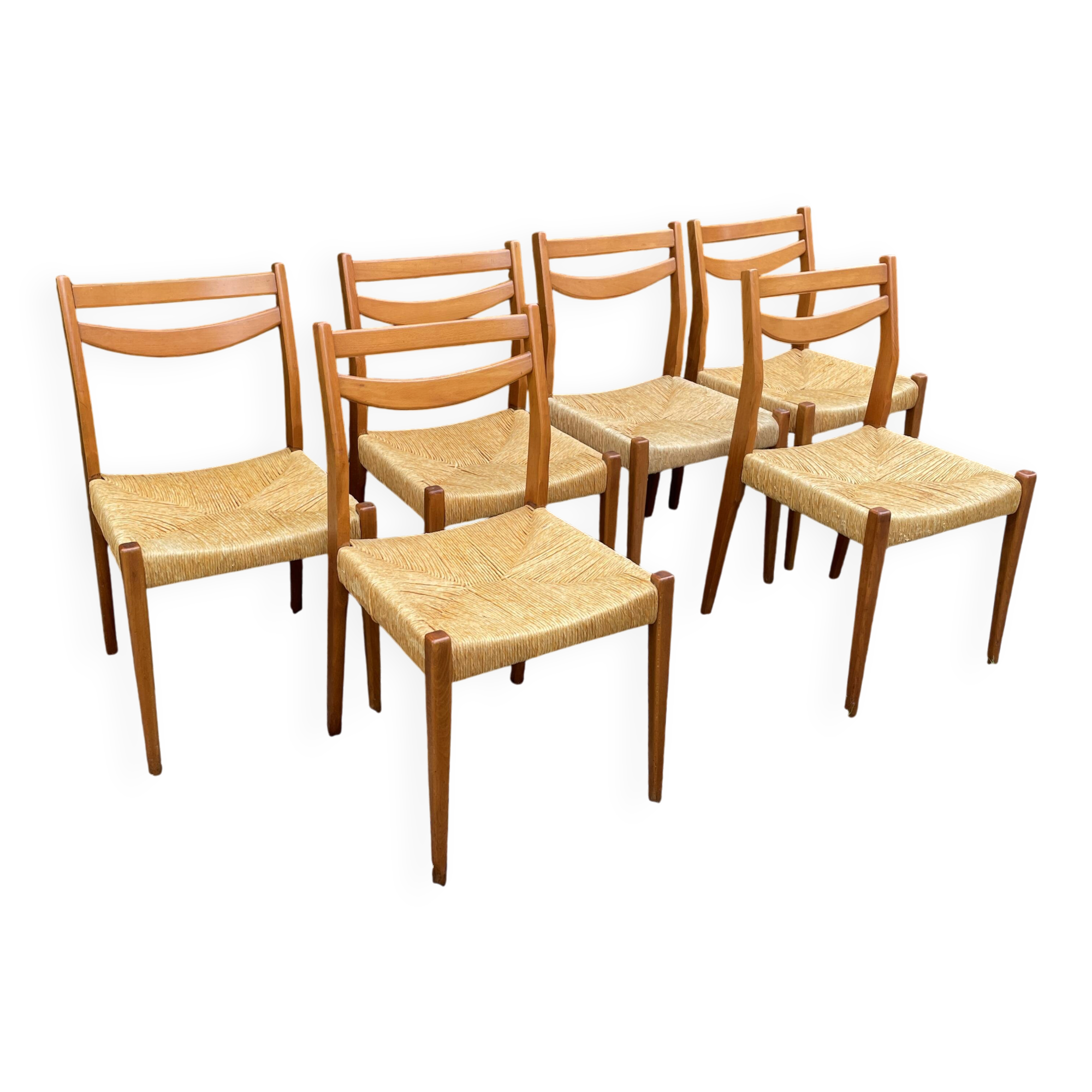 Set of 6 Vintage Scandinavian Chairs