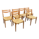 Set of 6 Vintage Scandinavian Chairs