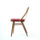 Chaises en bois et tapisserie rose, Tchécoslovaquie années 60