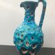 Former ceramic ewer pitcher - vintage blue ecumes