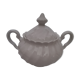 English white porcelain sugar bowl