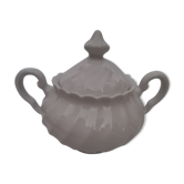 English white porcelain sugar bowl