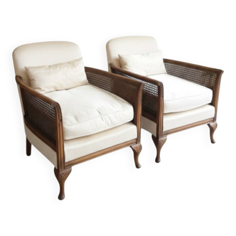 Pair of Louis XV Bergères  
Title: Pair of Louis Bergère Armchairs