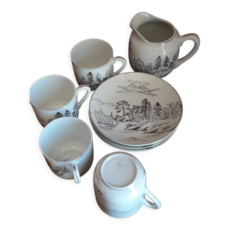 Fine porcelain coffee set