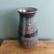 Handcrafted stoneware vase signed Parabis Béarn