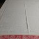 Antique red and white damask thread tablecloth ten napkins 150 X 190 cm