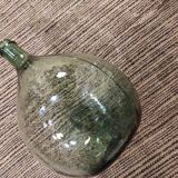 Dame jeanne ancienne verre fumé vert