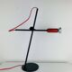 Lampe spot années 80, métal rouge et noir, vintage