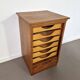 Vintage oak tambour cabinet | 1940s