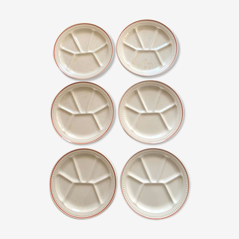 Set de 6 assiettes à hors d’œuvre Gien