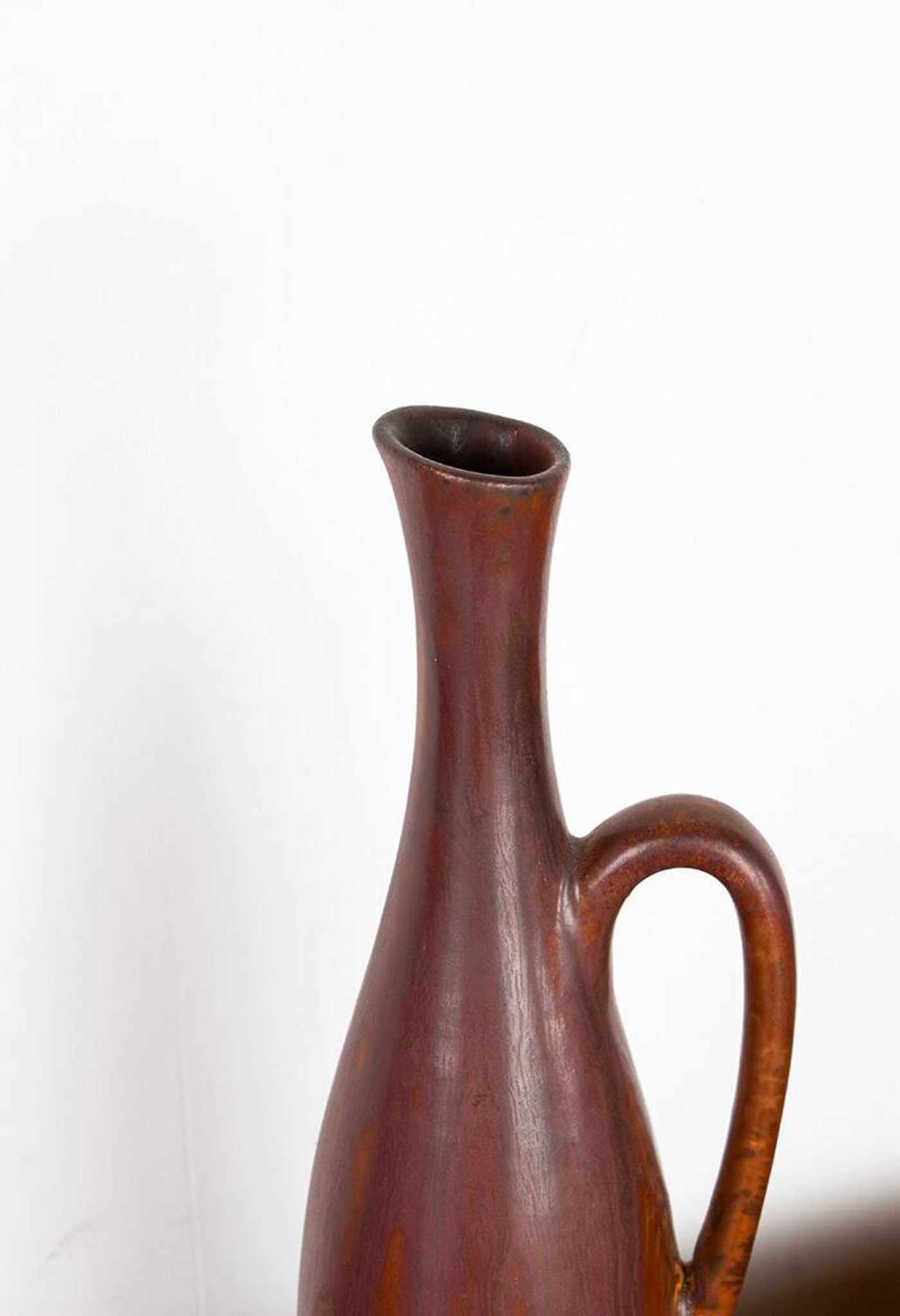 Brown glazed ceramic vase by Gunnar Nylund for Rörstrand.