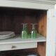 Vintage Parisian wardrobe, glass sublimated in verdigris