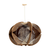 Scandinavian hanging lamp wood and son
