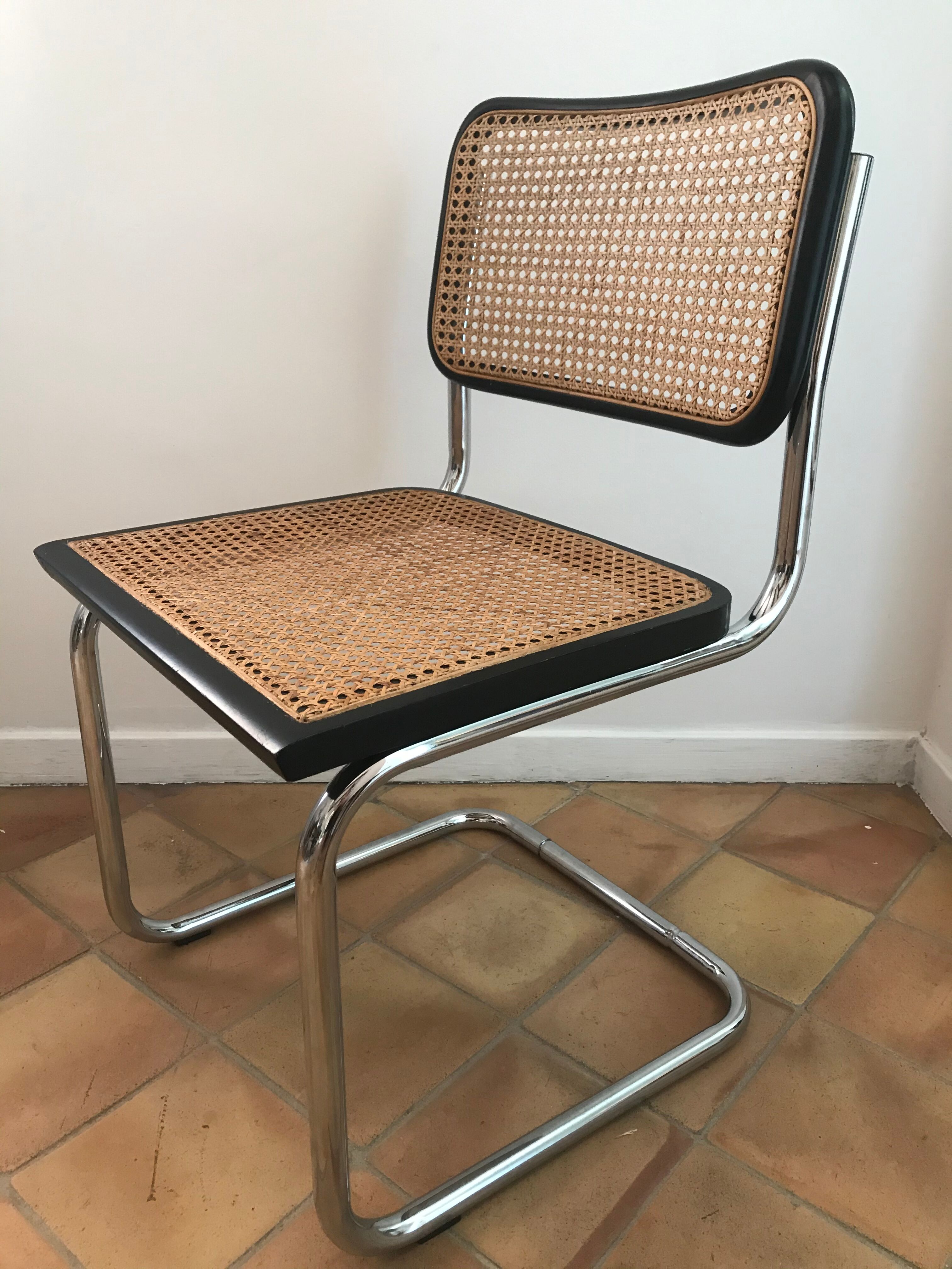 Pair of chairs Cesca B32 by Marcel Breuer