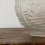 Molded glass globe, art deco
