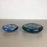 Set of 2 Glass Shell Bowl Elements by Per Lutken for Holmegaard. Denmark, 1960s