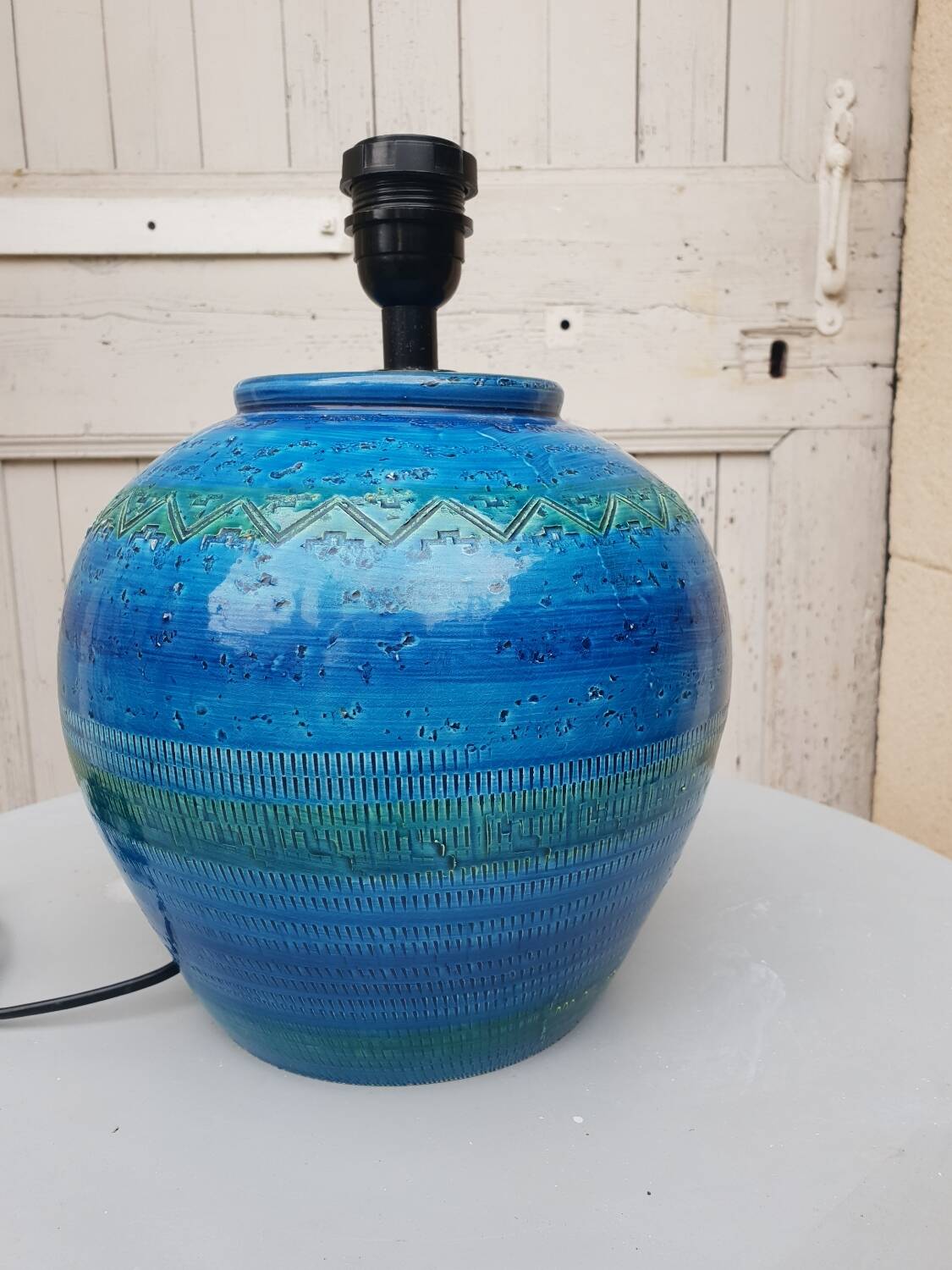 Ceramic lamp by Aldo Bondi Italy 1970