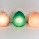 80's vintage light purple glass egg lamp
