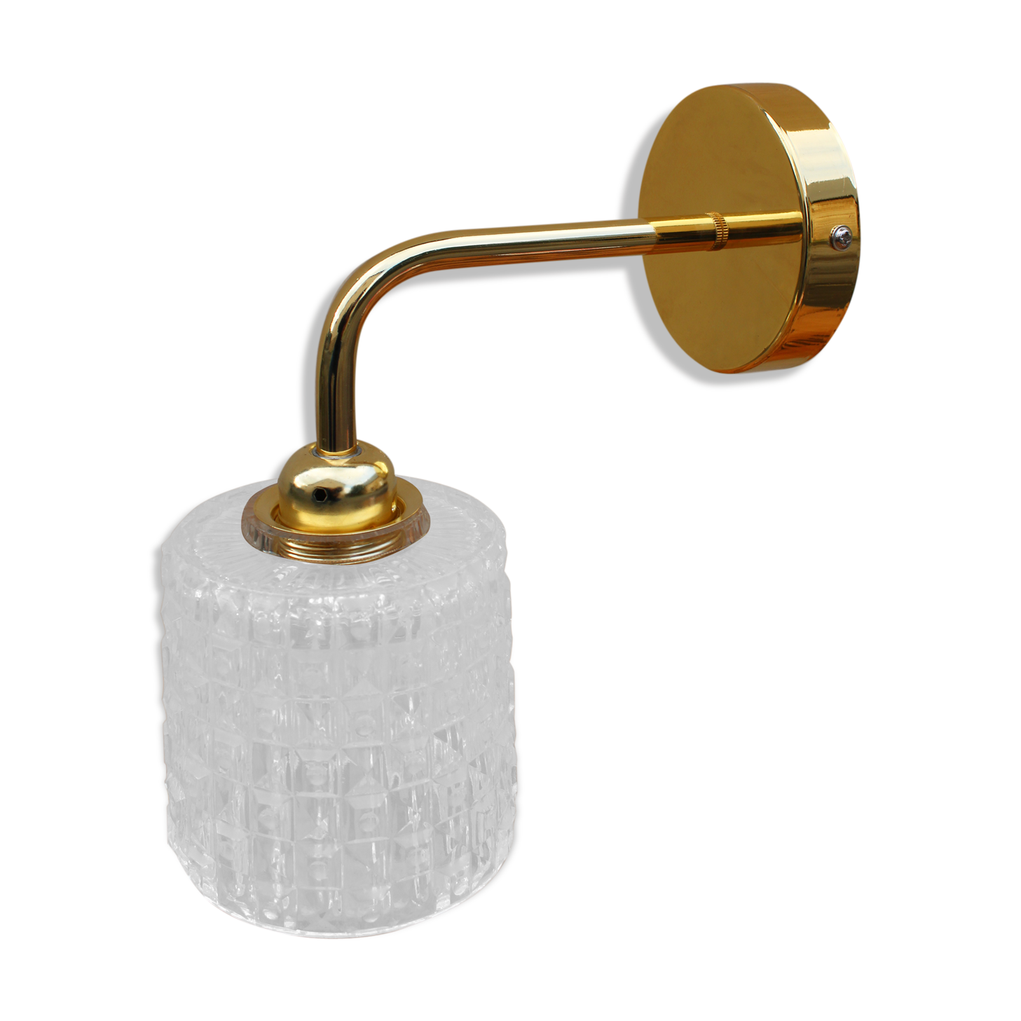 Brass and moulded glass sconce