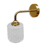 Brass and moulded glass sconce