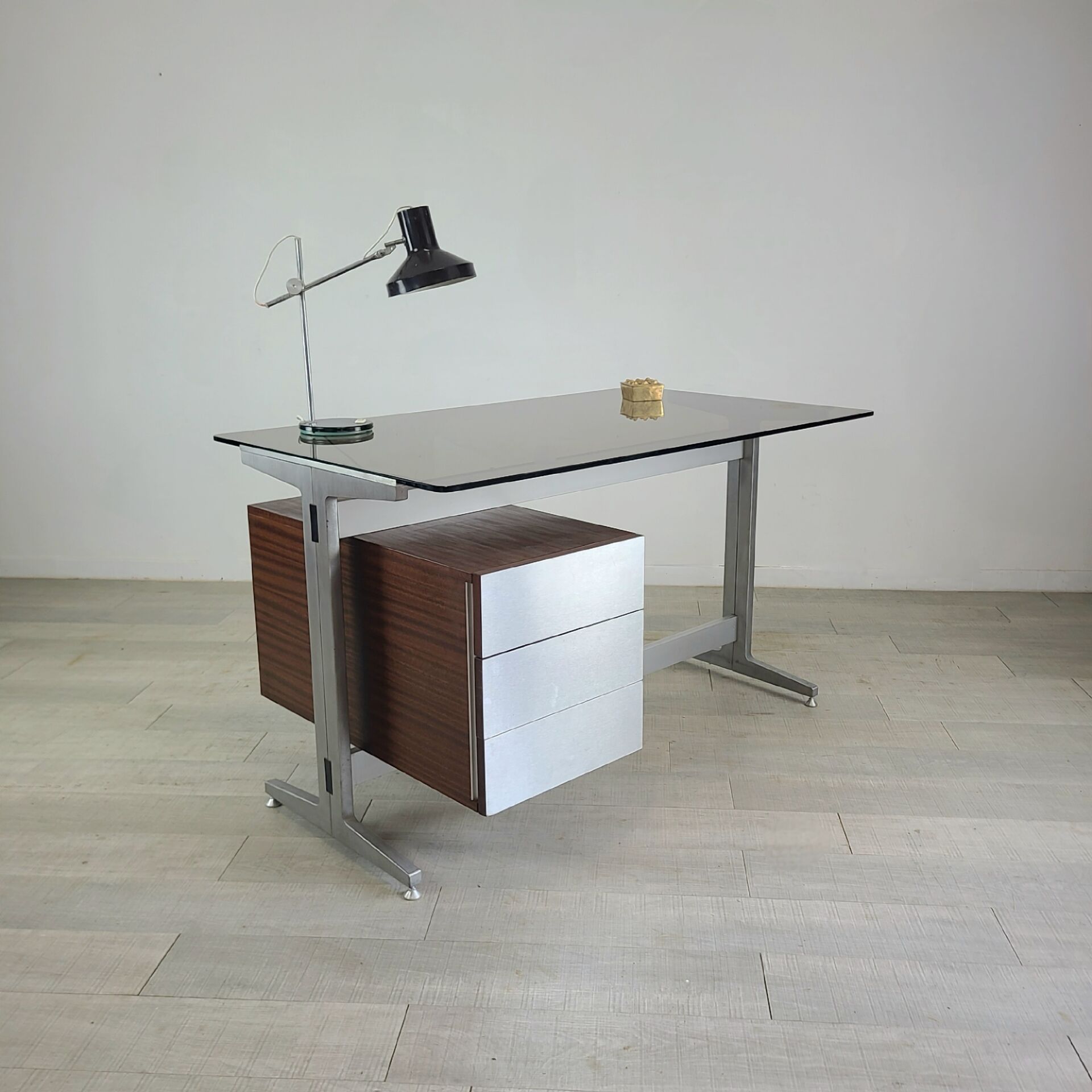 Modernist vintage desk Étienne Fermigier 1970s