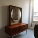 miroir scandinave rond éclairée, 1970