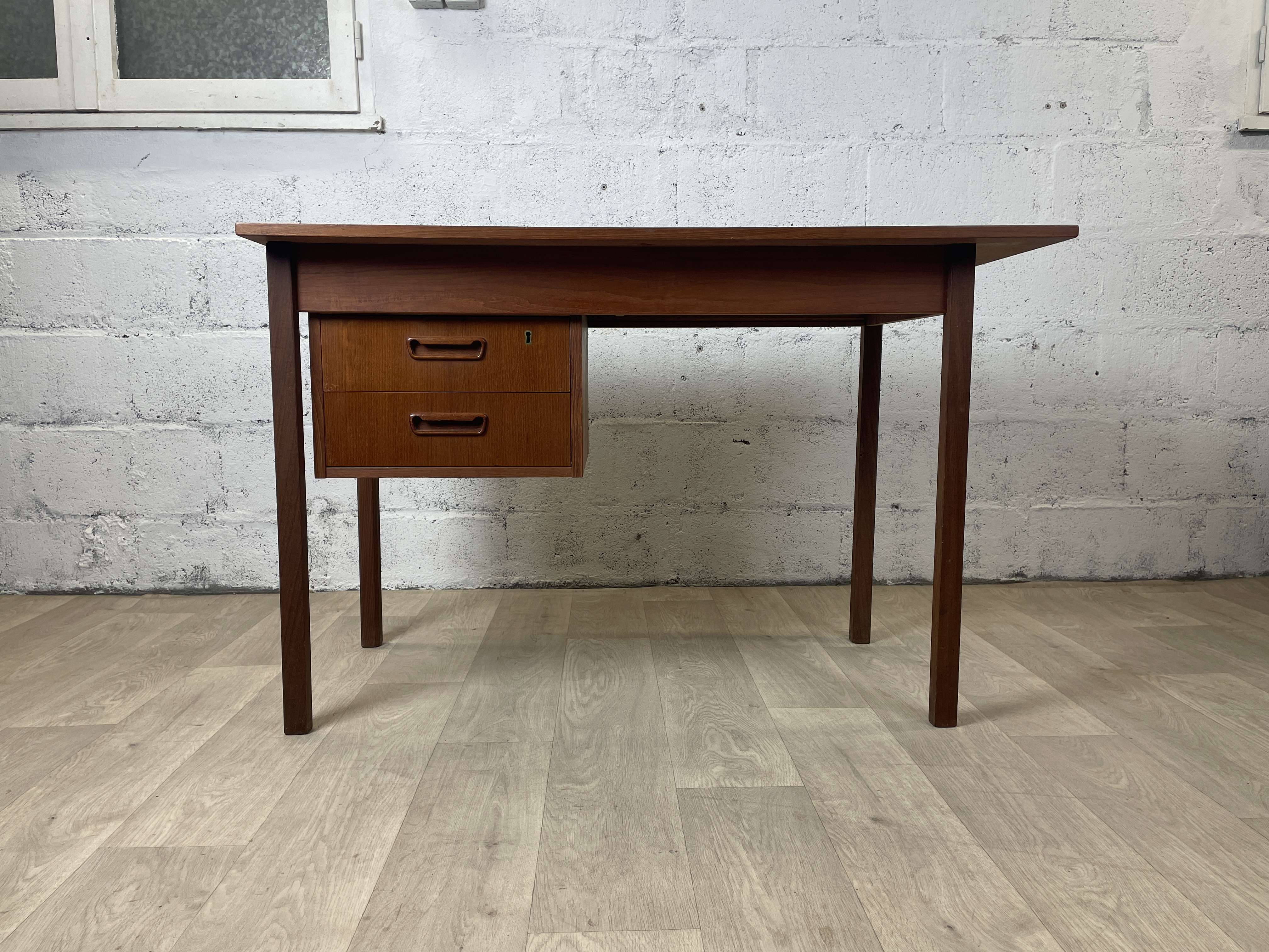 Vintage Scandinavian teak desk, 60s