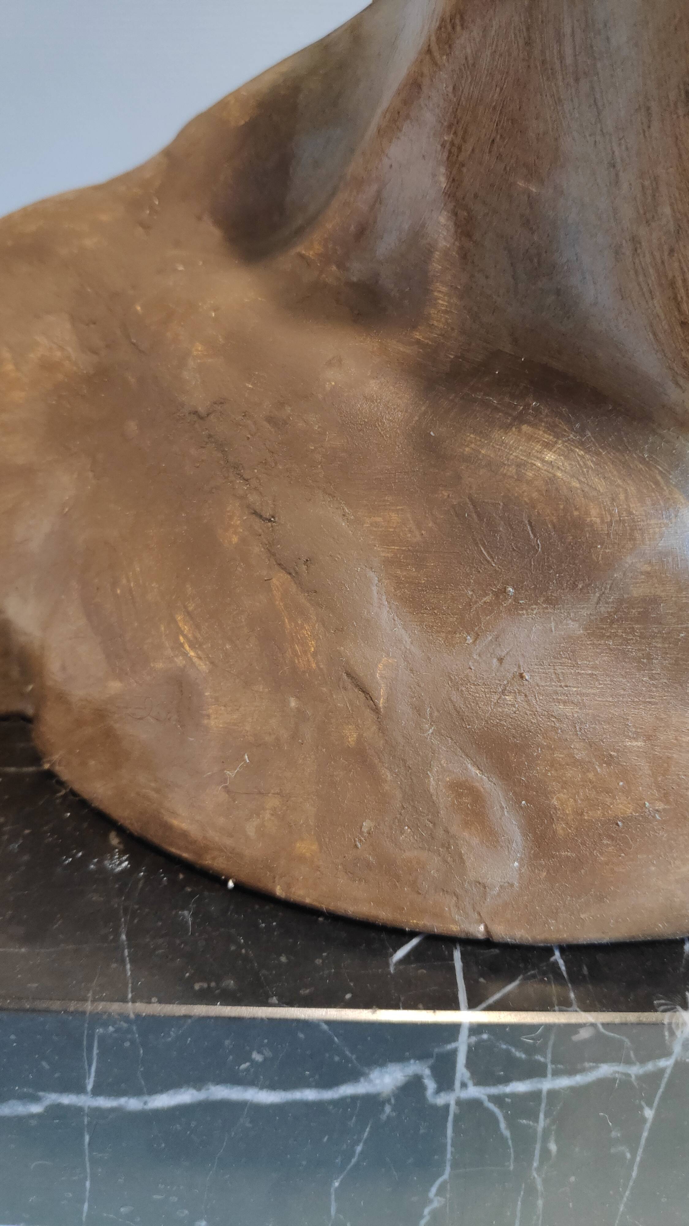 Bust of Mermoz in plaster by Giuseppe Carli (1915-1987)