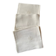 6  serviettes de table en fil de coton damassé blanc monogramme SL.